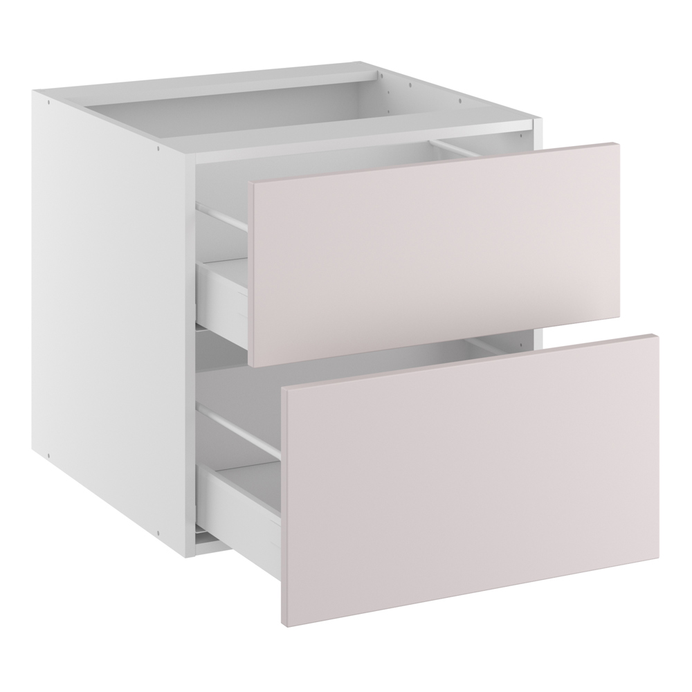 Kitchn Lavt vaskeskab bad med 2 skuffer med udskæring i øverste skuffe